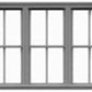 Tichy 8104 HO 98" x 62" Triple 2/2 Double Hung Windows (Pack of 3)