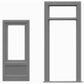 Tichy 8116 HO Residential Door And Frame With Transom (Pack of 3)