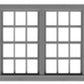 Tichy 8159 HO 79" x 64" 6/6 Double Hung Window (Pack of 6)