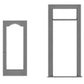 Tichy 8194 HO 36" x 80" Storefront Glass Door with Frame & Transom (Pack of 3)