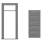 Tichy 8196 HO 36" x 80" 5-Panel Door w/Separate Frame w/Transom (Pack of 3)