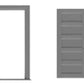 Tichy 8199 HO 72" x 80" 5 Panel Double Door w/Separate Frame (Pack of 2)