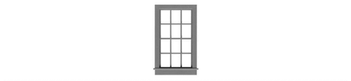 Tichy 46208 HO 4 Pane Window Small (Pack of 12)