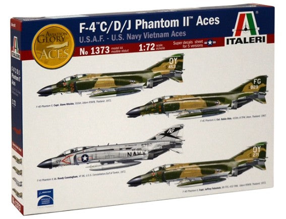 Italeri 1373 1:72 F-4 C/D/J Phantom II Aces USAF/USN s Military Plane Kit