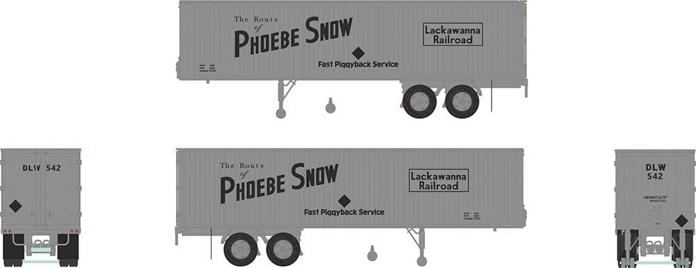 Rapido Trains 403005 HO Lackawanna 35' Fruehauf Integral-Post Volume Van #550