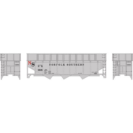 Athearn 6597 N Norfolk Southern 40' Wood Chip Hopper w/Load #9106