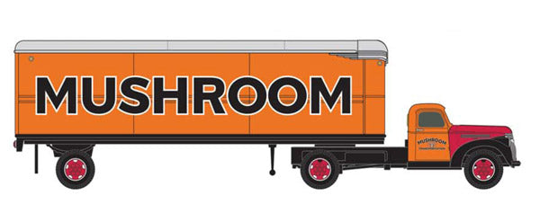 Classic Metal Works 31166 HO Mini Metals Mushroom '41/'46 Chevy Tractor/Trailer