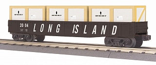 MTH 30-72173 O Long Island 3-Rail Ready to Run Gondola w/Crate Load