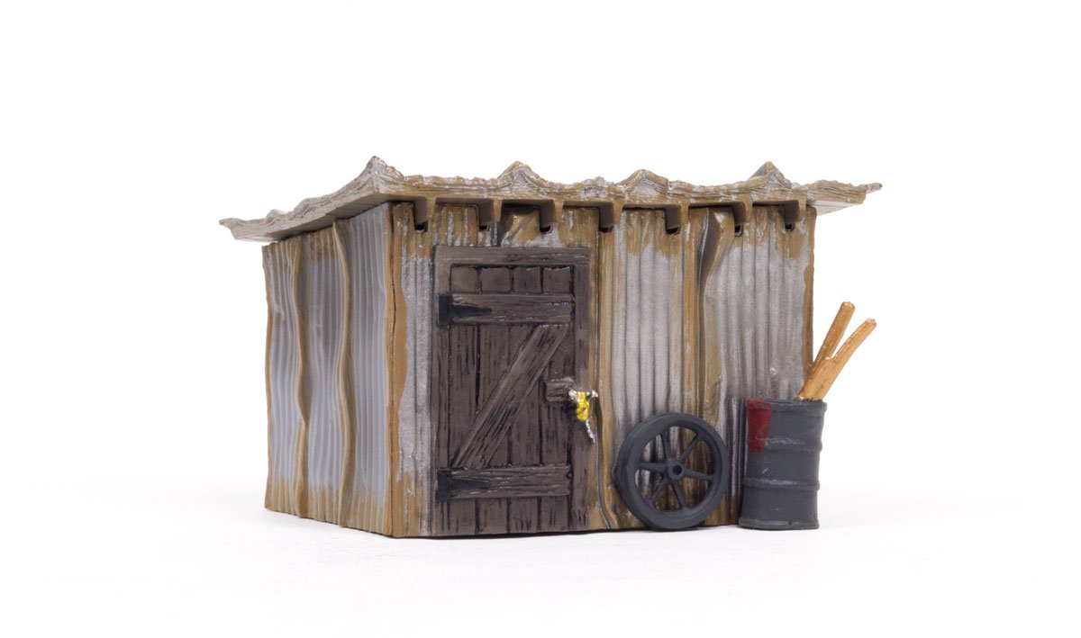 Woodland Scenics BR5856 O Scale Built-&-Ready Tin Shack Building NIB