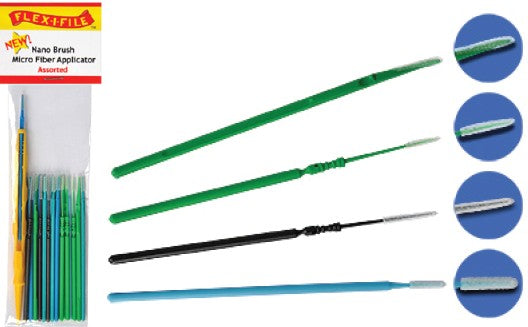 Flex-I-File NB06 Assorted Nano Brushes Microfiber Applicator (Set of 18)
