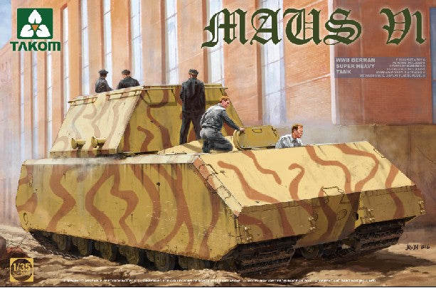 Takom 2049 1:35 WWII German Maus V1 Super Heavy(New Tool) Military Tank Kit