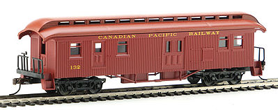 Con-Cor 0001-000331 HO Canadian Pacific Wood Open-Platform Baggage/Railway #132