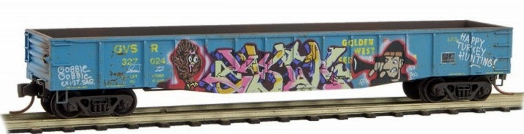 Micro Trains 10544131 N GWS Weathered 50' Fixed End Fishbelly Sides Gondola