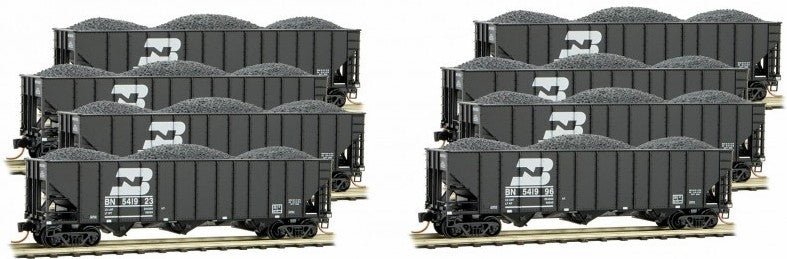Micro-Trains 99300812 N BN 100-Ton 3-Bay Open Hopper w/Rib Sides (Set of 8) LN/Box