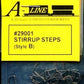 A-Line 29001 HO Freight Car Stirrup Steps Style "B" (Pack of 25)