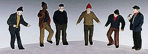 Preiser 1010052 HO Tug Boat/Carfloat Crew Figures (Set of 6)