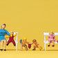 Preiser 10051 HO Women & Children Sitting Figures (Set of 6)