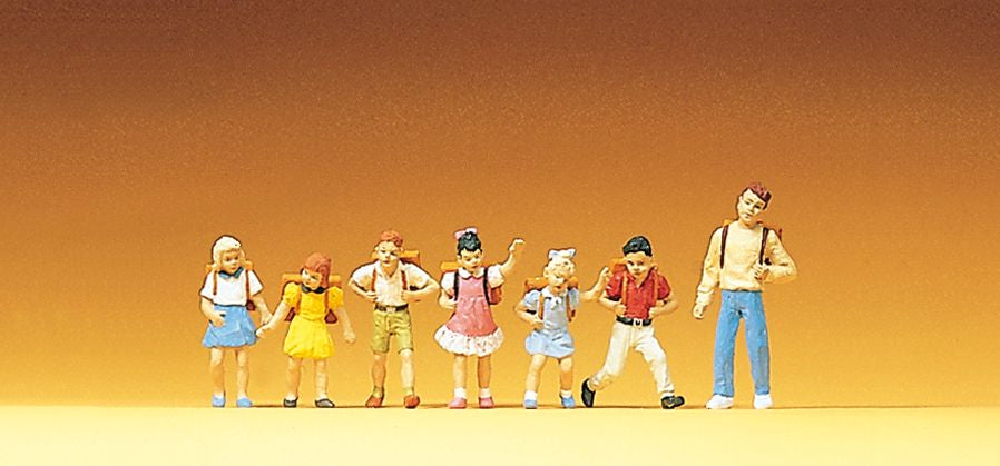 Preiser 10181 HO School Children Figures (Set of 7)
