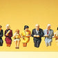 Preiser 10299 HO Seated Travelers Figures for Restaurant Car (Set of 8)