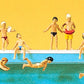 Preiser 10307 HO Swimming Children Figures (Set of 8)