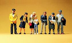 Preiser 10382 HO Passengers & Steward Figures (Set of 7)