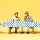 Preiser 10449 HO Oktoberfest Goers Seated at Tables Figures (Set of 6)