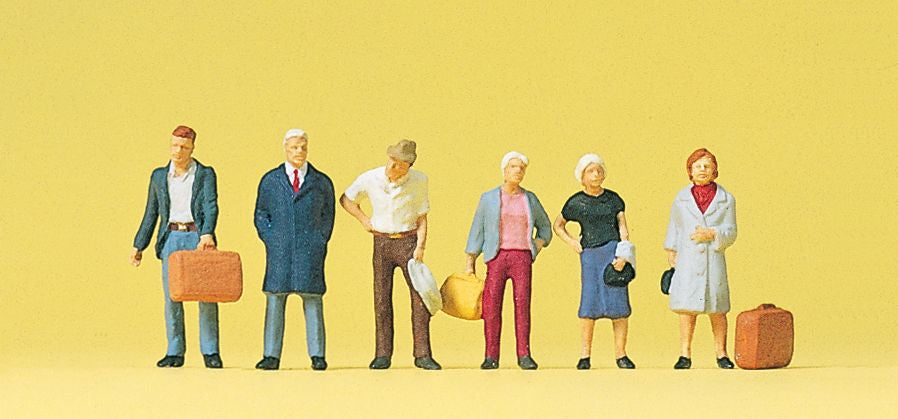 Preiser 10504 HO Standing Passengers Figures (Set of 6)