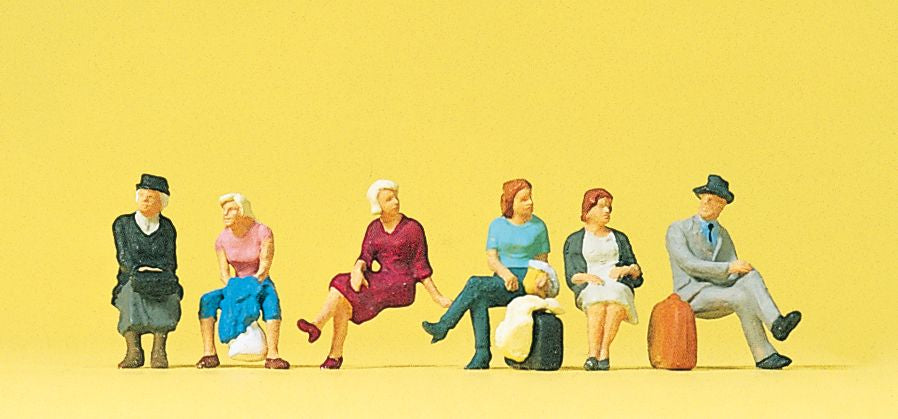 Preiser 10506 HO Seated Passengers Figures (Set of 6)