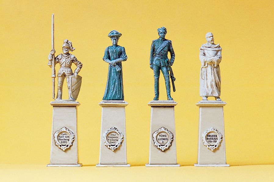 Preiser 10525 Scale HO Statues Monument Figures (Set of 4)