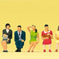 Preiser 10573 HO Seated Chinese Travelers Figures (Set of 7)