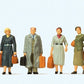 Preiser 10582 HO Early Era III Walking Passengers Figures w/Luggage (Set of 6)