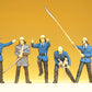 Preiser 14203 HO Working Firemen Figures (Set of 6)