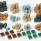 Preiser 17105 HO Beer Barrels, Beer Crates W/Bottles in Various Shapes