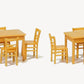 Preiser 17218 HO Wooden Color Table & Chairs Plastic Model Kit (Set of 10)