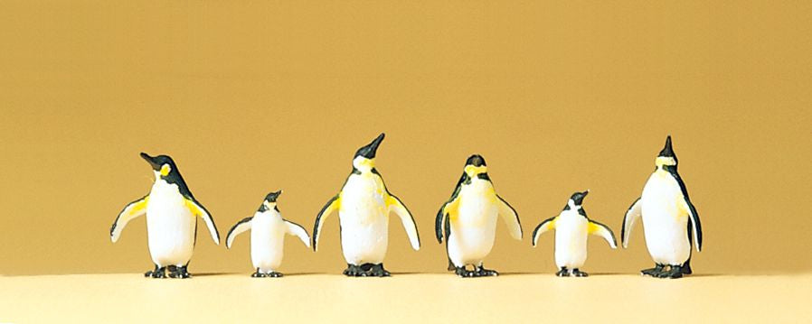 Preiser 20398 HO Animals - Penguins Figures (Set of 6)