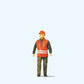 Preiser 28008 HO Railway Worker Wearing Safety Vest Figure
