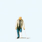 Preiser 28019 HO Man with Broken Leg on Crutches Figure