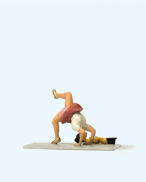 Preiser 29108 HO Performance Artist Going into Head Stand Figure