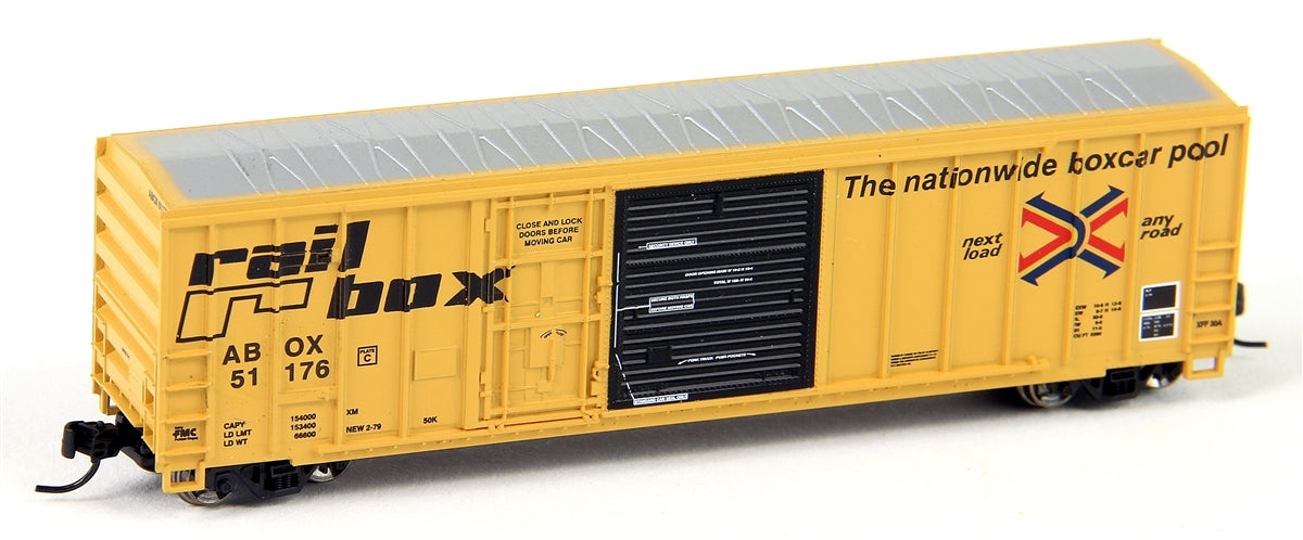 Athearn 24227 N Scale Railbox 50' FMC Exterior Post Combo Door Box Car #51176