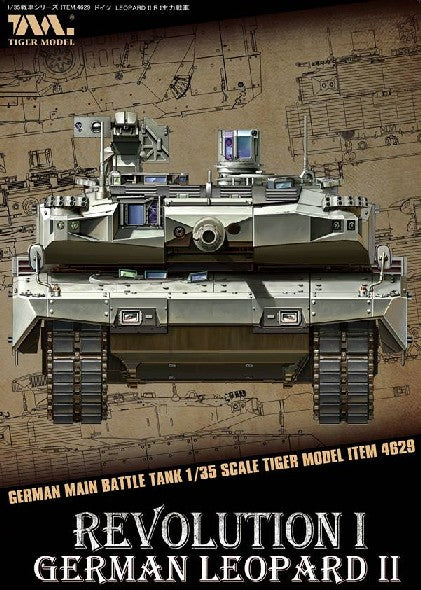 Tiger4629 1:35 Revolution I German leopard II Main Battle Military Tank Kit