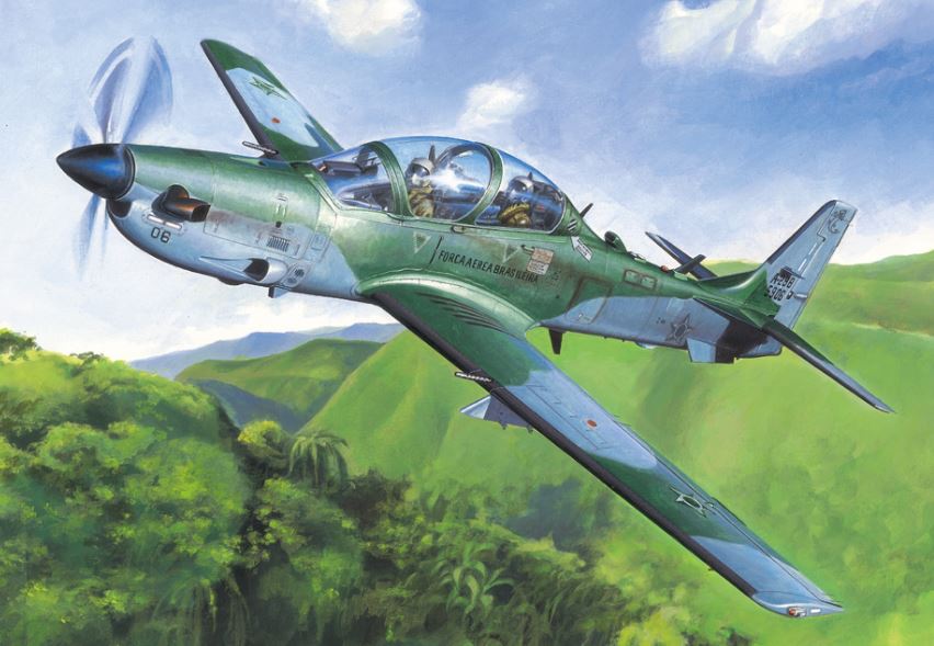 Hobby Boss Models 81727 1:48 Brazilian EMB-314 Super Tucano Military Plane Kit