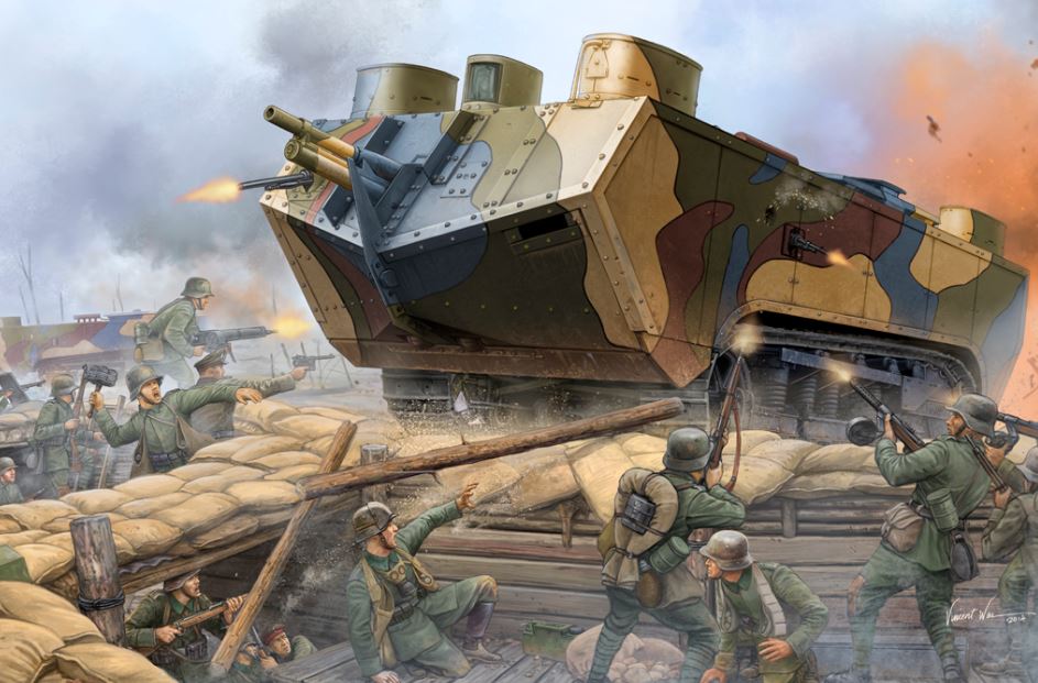 Hobby Boss s 83858 1:35 French Saint-Chamond HeavyEarly Military Tank Model Kit