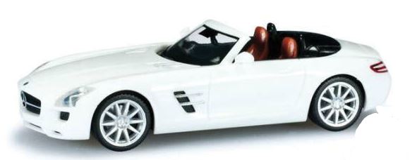 Herpa 024853 HO Mercedes-Benz SLS AMG Top Down Roadster, Assembled