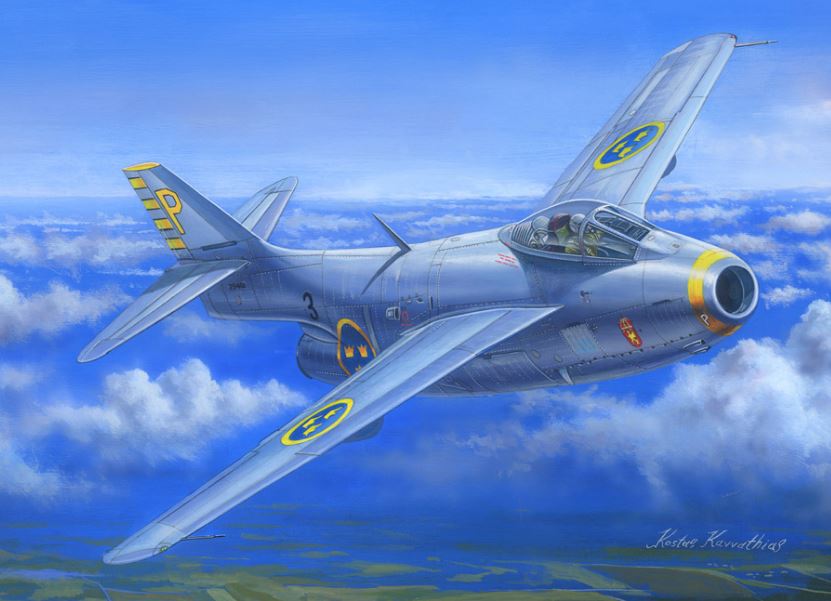 Hobby Boss Models 81746 1:48 Saab J-29B Tunnan Military Aircraft Plane Model Kit