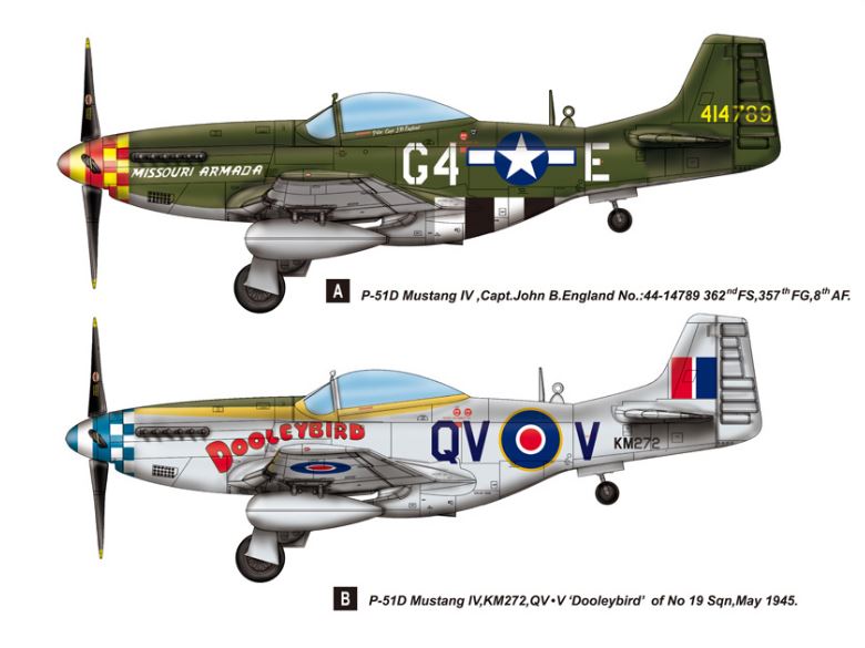 Hobby Boss Models 85802 1:48 North American P-51D Mustang IV Military Plane Kit