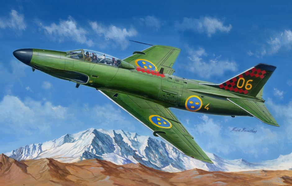 Hobby Boss Models 81752 1:48 SAAB J-32B/E Lansen Military Aircraft Plane Kit