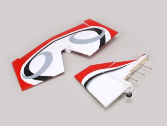 Hangar 9 421003 Twist 60 Tail set with Elev, Fin, Rudder (True Red)