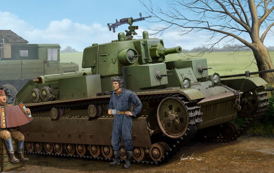 Hobby Boss s 83855 1:35 Soviet T-28 MediumCone Turret Military Tank Model Kit