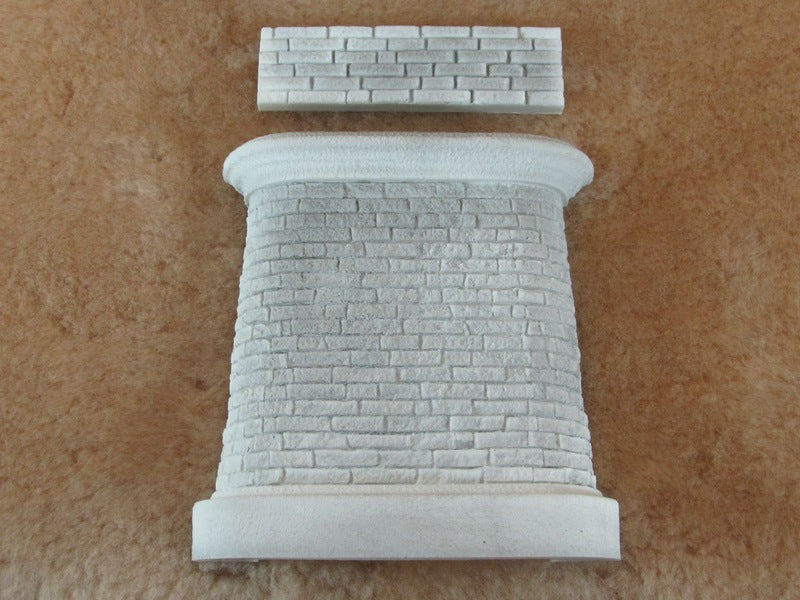 Pre-Size 152 HO Abutment with Wall Round Corners