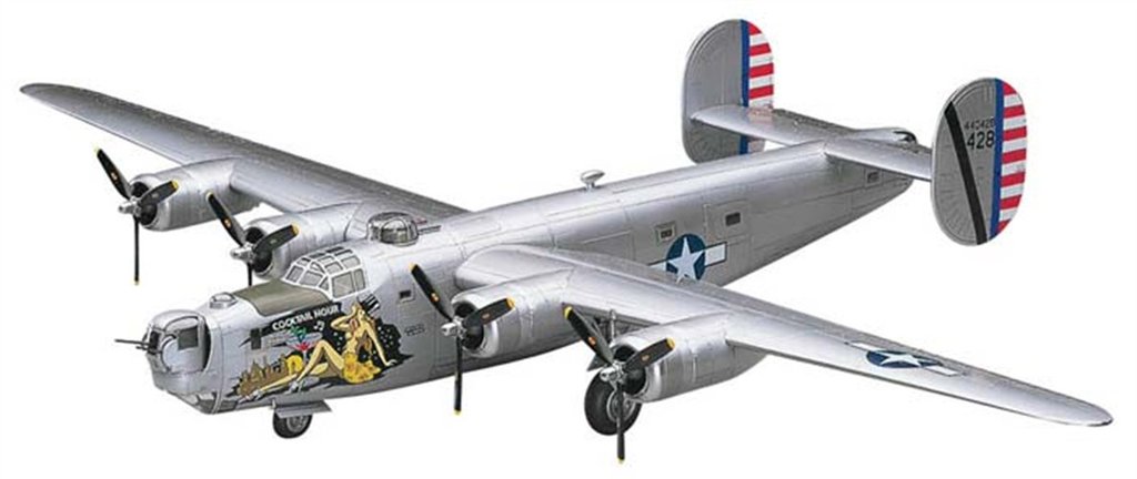 Hasegawa 01559 1:72 B-24J Liberator U.S Army AF Bomber Military Plane Kit